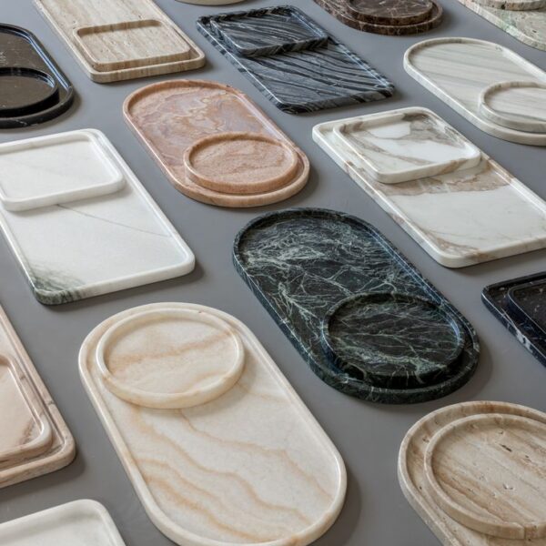 طقم صحن رخامي قطعتين